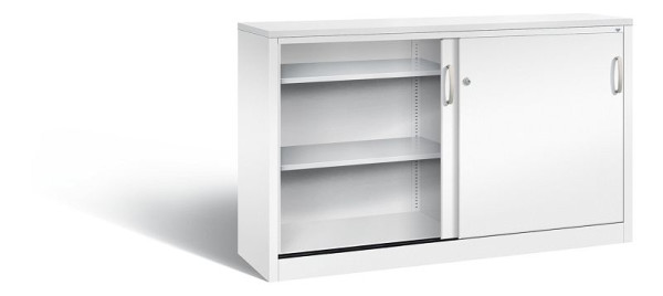 C+P dressoir met schuifdeuren Acurado, H1000xB1600xD400mm, kleur: verkeerswit, beugelgreep, 2146-00 S10132