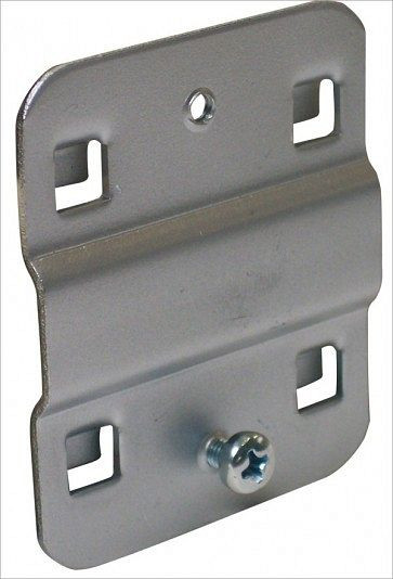 ADB bodemplaat, klein, geschikt voor europerforatie (10x10 mm / 38x38 mm), kleur: zwart, RAL 9006, 90x103x55 mm, 23169