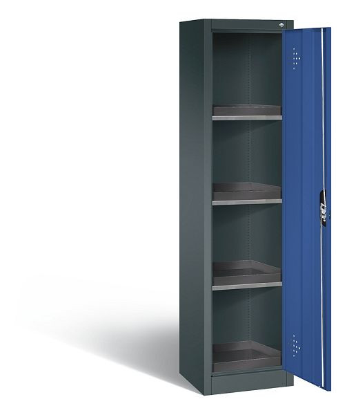 C+P klimaatkast Acurado, H1950xB502xD500mm, kleur: antracietgrijs / gentiaanblauw, verzonken handgreep, 8901-316 S10131