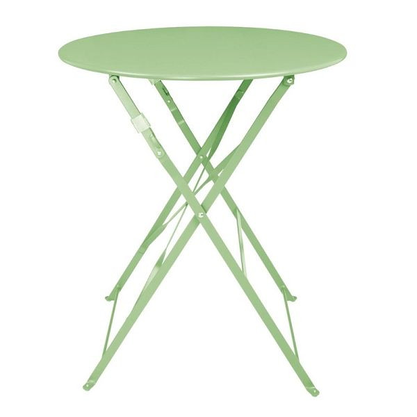 Bolero Ronde Stoepstijl Opvouwbare Stalen Tafel Lichtgroen 595mm, FT272