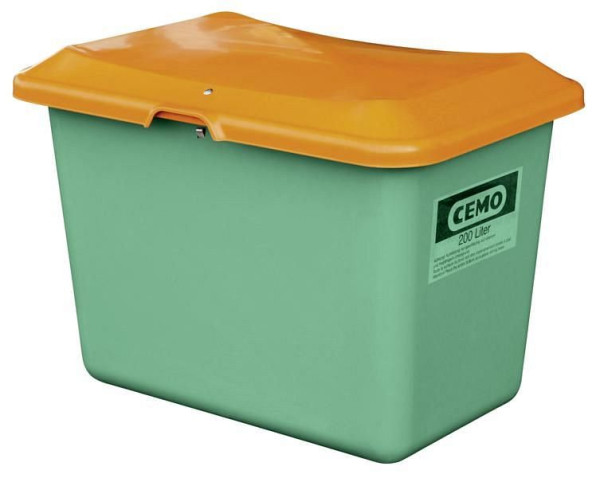 Cemo gritcontainer Plus 3 200 l, groen/oranje, zonder uitnameopening, 10574