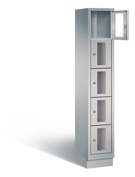 C+P lockerkast Classic, H1800xB320xD500mm, kleur: wit aluminium, 8020A105 S10013