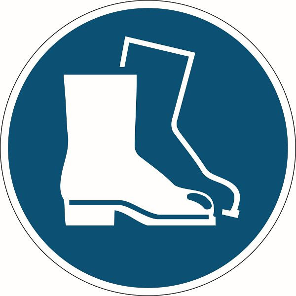 DURABLE veiligheidslabel “Gebruik voetbescherming”, blauw, 173306