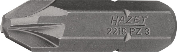 Hazet bit, massief zeskant 8 (5/16 inch), Pozidriv profiel PZ, PZ3, 2218-PZ3