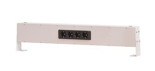 Bedrunka + Hirth energiekanaal, met 4 x Schuko stopcontacten, voor Mobile Office 1, 1000 x 60 x 130 mm, 07.861.10.14