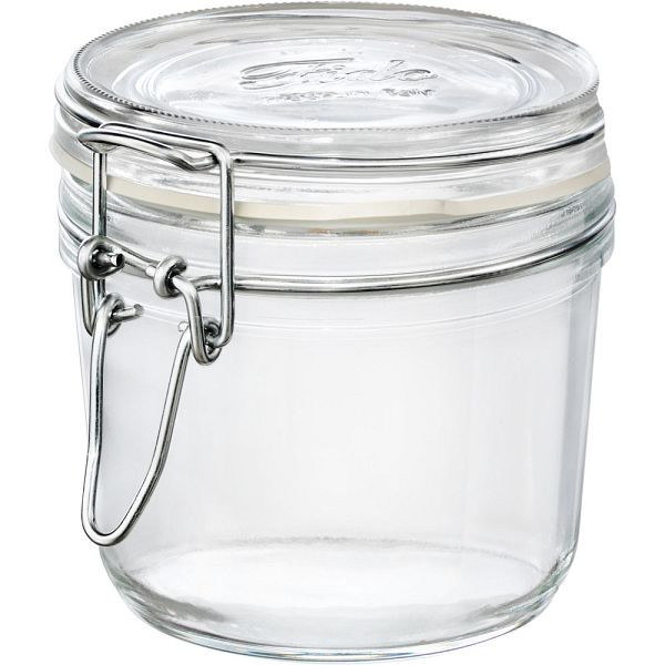 Bormioli Rocco weckpot met klapdeksel en rubberen ring 0,35 liter, pak van 6, GL7101350