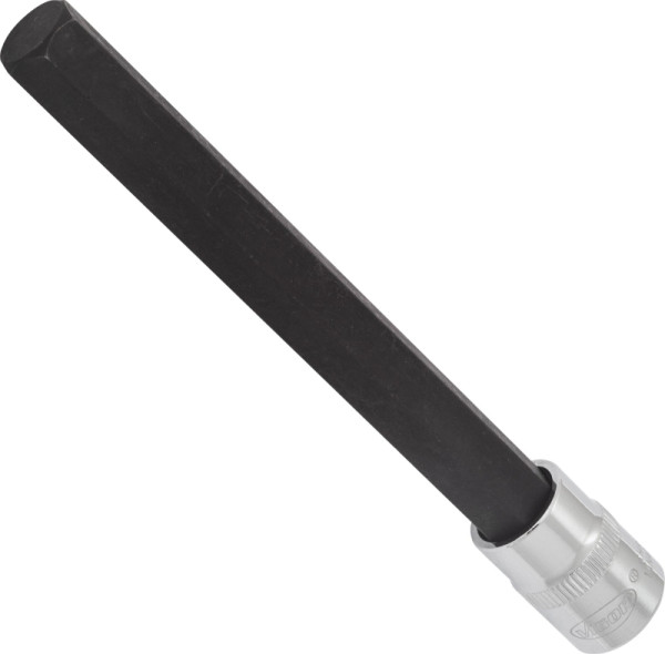 VIGOR-schroevendraaierbit, hol vierkant 10 mm (3/8 inch), binnenzeskantprofiel, 12 mm, lengte: 133 mm, voor handbediening, V6154