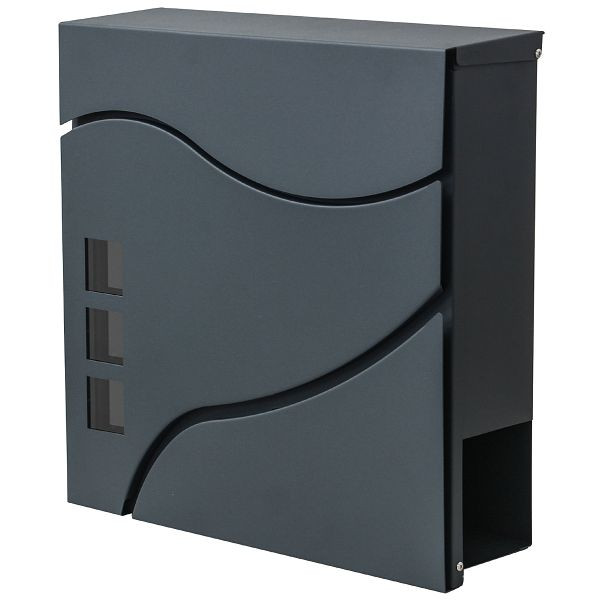 Mendler brievenbus HWC-B31, wandbrievenbus, brievenbus, krantenvak, gepoedercoat, antraciet, 60205