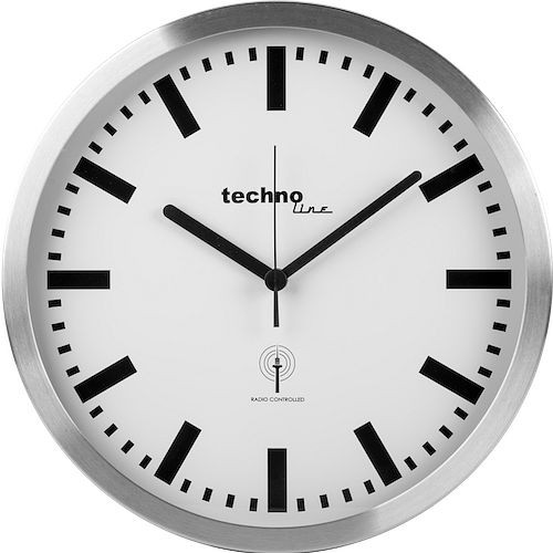 Technoline radiografische wandklok van metaal, afmetingen: Ø 30 cm, WT 8610