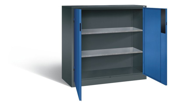 C+P gereedschapskast Acurado, H1200xB1200xD500mm, kleur: antracietgrijs / gentiaanblauw, verzonken handgreep, 8531-052 S10245