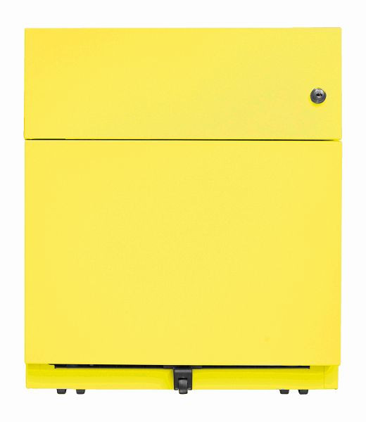 Bisley rolcontainer Note™, 1 universele lade, 1 HR lade, zinkgeel, NWA59M7SF641
