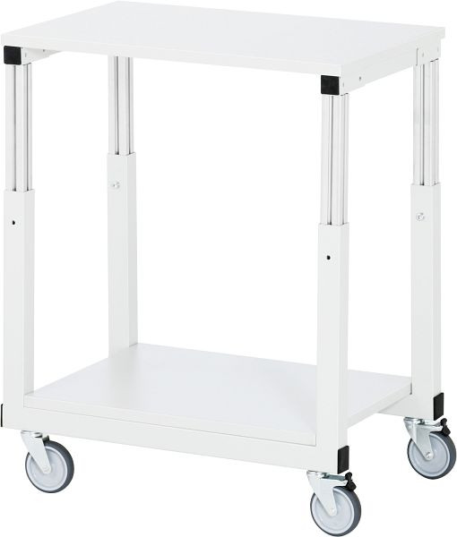 RAU tafelwagen (werkpleksysteem E-serie), B700 x D500 x H650-1000 mm, werkblad met melamineharscoating, dikte 22 mm, E-TW-0700-500M.12