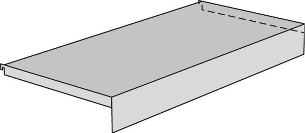 Kerkmann plint met Univers consoles, B 750 x D 500 mm, lichtgrijs, 52864911