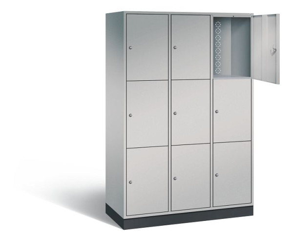 C+P XL lockerkast Intro, H1950xB1220xD490mm, kleur: wit aluminium, 8370-302 S10111