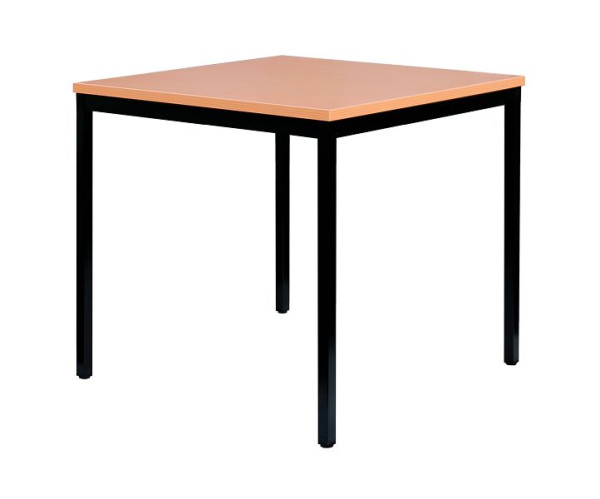 Lüllmann vergadertafel, 750 x 800 x 800 mm, gitzwart/beukendecor, 331011