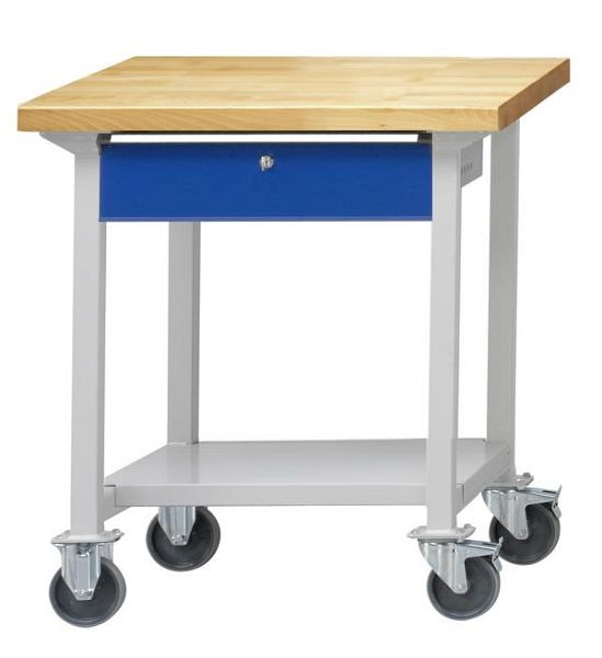 ANKE Werkbänke Arbeitstisch, Modell 23, 800 x 700 x 900 mm, RAL 7035/5010, BMP 50 mm, 400.651