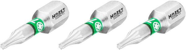 Hazet bit, volle zeskant 6,3 (1/4 inch), binnen TORX® profiel, T7, aantal gereedschappen: 3, 2223N-T7/3