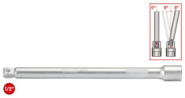 KS Tools Bitdoppenset 1/2" 9-delig, TB20-TB60 met kopgat, 911.1386