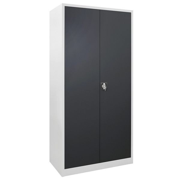 ADB draaideurkast 195x92x42cm lichtgrijs, antracietgrijs, RAL 7035 / 7016, 40754