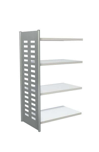 Kerkmann designplank M2, B 1000 x D 600 x H 1800 mm, aluminium zilver/lichtgrijs, 51580411