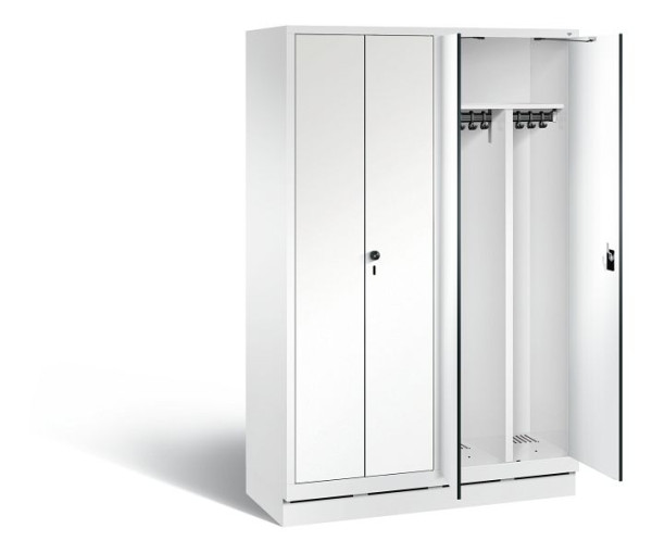 C+P zwart wit locker Evolo, H1800xB1190xD500mm, kleur: verkeerswit / decor wit, 48022-40 S10297
