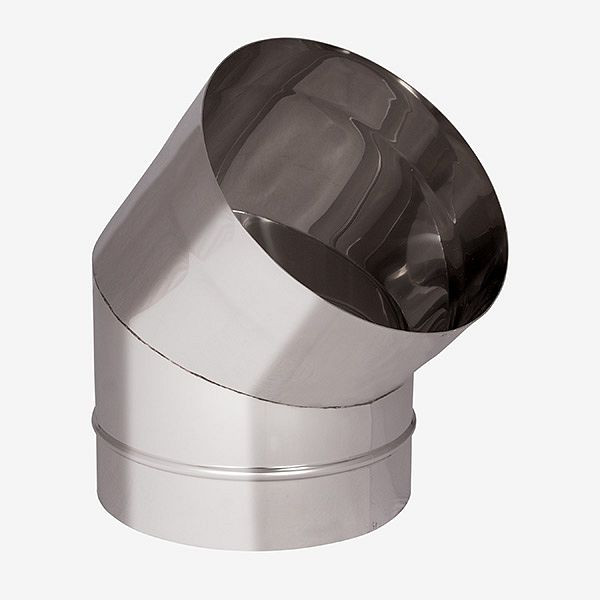 HKW asbocht 45° - RVS Ø 285 mm, 90986