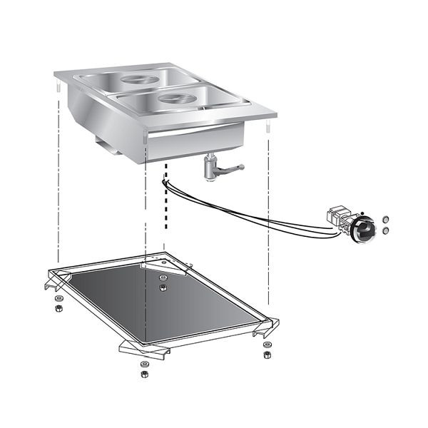Gastro-Inox inloop Bain Marie 40cm, 160.543