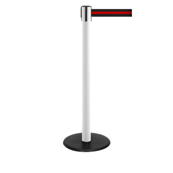 Stein HGS HGS personengeleidingssysteem -P-Line Famous-, wit, zwart/rood/zwart horizontaal (gestreept), met magnetisch riemuiteinde, riemlengte: 4 m, 12821-0604