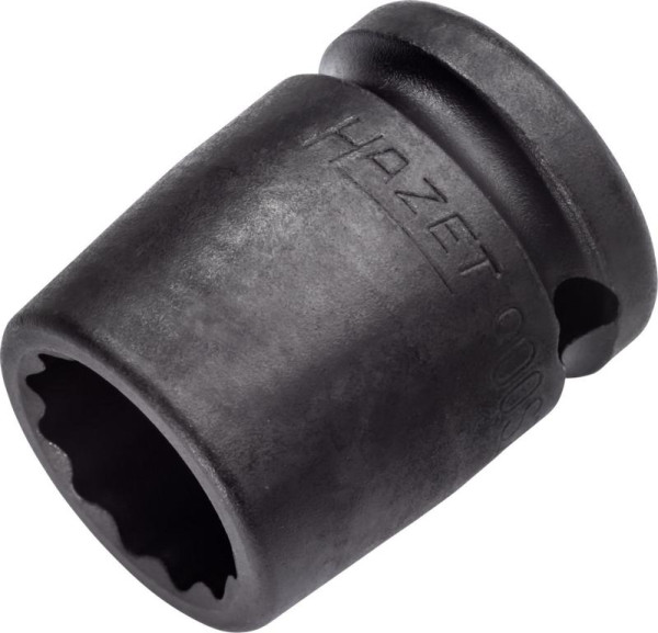 Hazet impact, machine schroevendraaierdop, dubbele zeskant, hol vierkant 12,5 mm, 18 mm, 900SZ-18