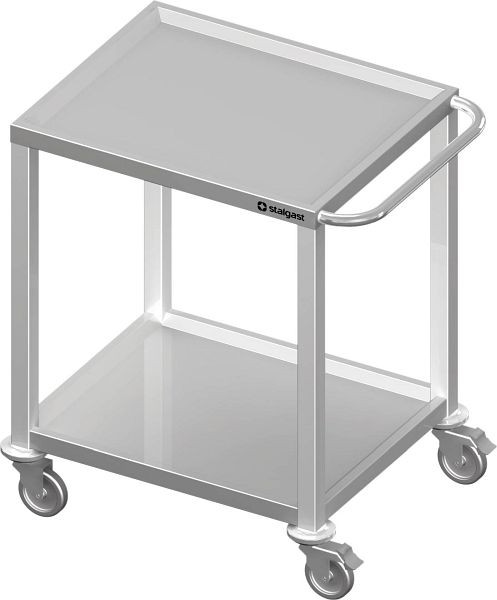 Stalgast-transportwagen, hoogte 850 mm, met twee plateaus, gelast
