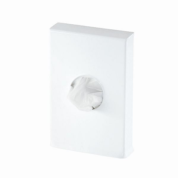 Air Wolf hygiënezakjesdispenser, serie Omicron II, H x B x D: 140 x 93 x 24 mm, wit staal, 35-794