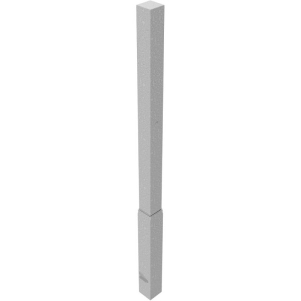 Stone HGS afzetpaal -Bollard- 70 x 70 mm met 8 mm driehoekige bevestiging, afneembaar/met grondhuls, verzinkt, zonder ogen, 470n