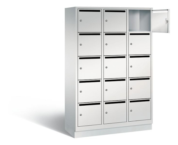 C+P lockerkast Evolo, H1800xB1200xD500mm, kleur: lichtgrijs, 48020-325 S10000