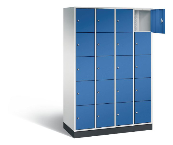 C+P lockerkast Intro, H1950xW1220xD490mm, kleur: lichtgrijs / gentiaanblauw, 8570-401 S10013