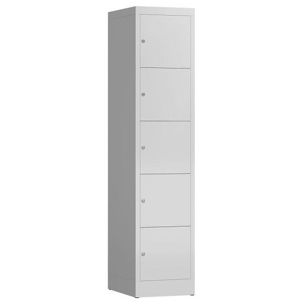 Lüllmann ClassiX lockerkast, 1 compartiment, 5 compartimenten, 1800 x 415 x 500 mm, signaalwit, X-523517