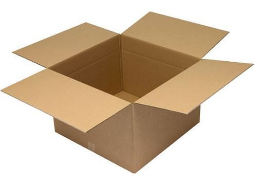TransPak golfkartonnen vouwdoos 2-wandig, binnenmaat 600 x 600 x 400 mm, kwaliteit 2.50BC, VE 10, 299385