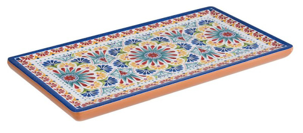 APS GN 1/3 dienblad -ARABESQUE-, 32,5 x 17,6 cm, hoogte: 2 cm, melamine, binnen: decor, buiten: terracotta look, 84682