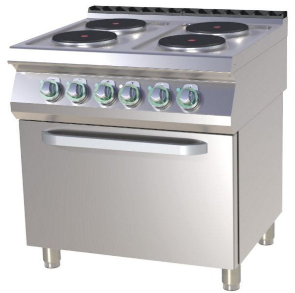RM Thermik Serie 700, elektrisch fornuis met oven, 800x730x900 mm, SPT-780/21E
