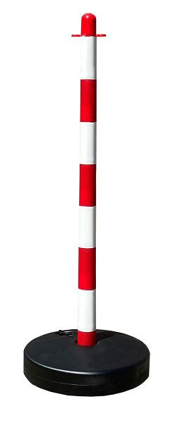 Schake kettingstandaard van kunststof Ø 40 mm, wit/rode vulbare voet, 4041KB