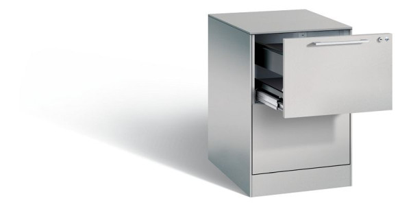 C+P hangarchiefkast Asisto, H710xB440xD600mm, kleur: wit aluminium, beugelgreep, 146275-211 S10026