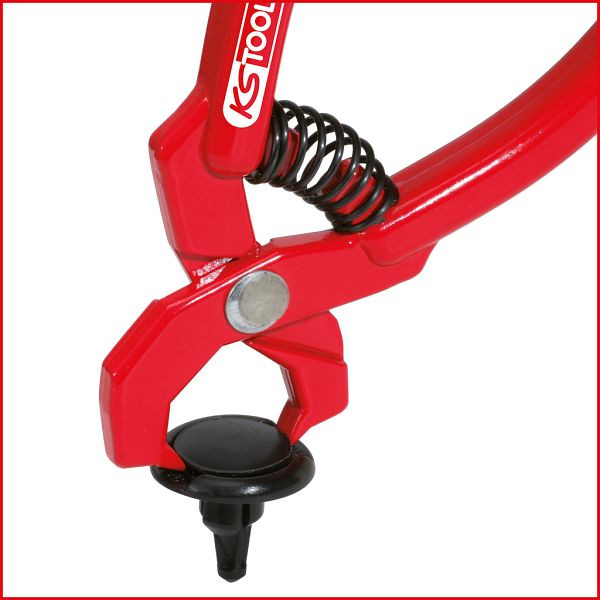 KS Tools Klinknageltang, rood, haaks, 100 mm, 115.1097