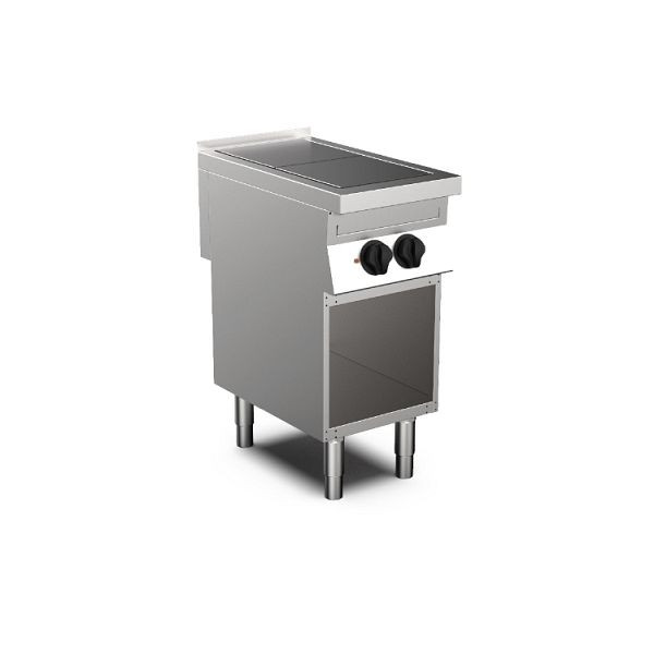 Mareno MO-700 elektrisch fornuis met 2 vierkante kookplaten, 40cm, 170.410