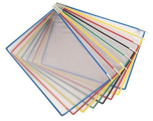 DENIOS transparante panelen DIN A4, geel, VE: 10 stuks, 145-015