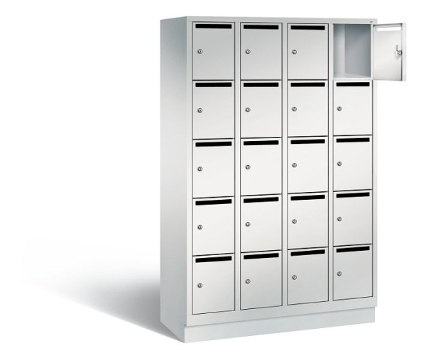 C+P lockerkast Evolo, H1800xB1190xD500mm, kleur: lichtgrijs, 48020-405 S10001
