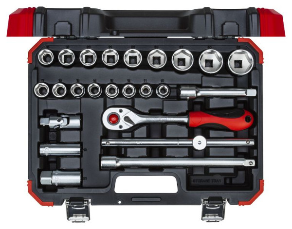 GEDORE dopsleutelset rood 1/2 SW10-32mm 24-delig, 3300055