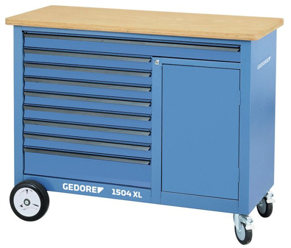 GEDORE verrijdbare werkbank 1,25 m breed, 9 laden, 2259001