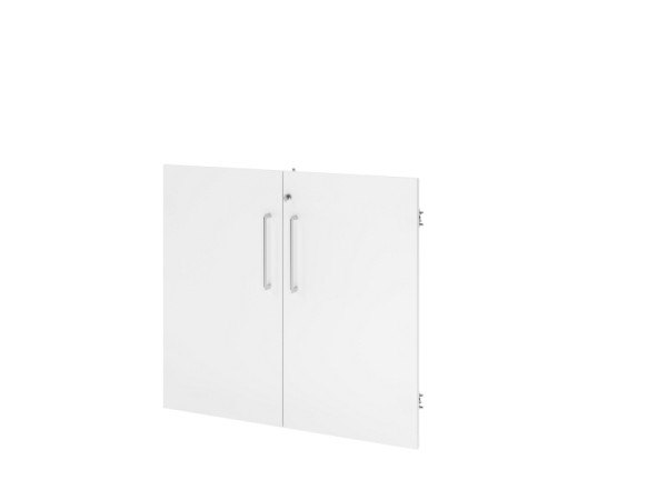Hammerbacher FlexWall deurenpaar 80 cm, 2 OH, BS, wit, VFWT28/W/BS