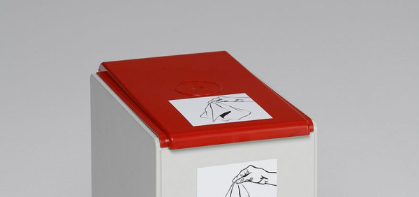 VAR deksel voor kunststof bak 40 l, rood, 38007