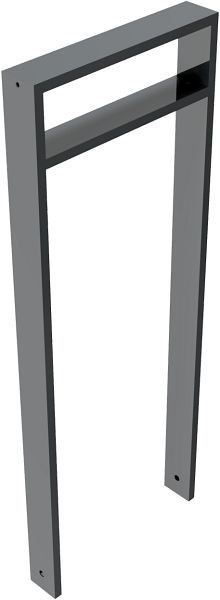 Schake armleuning van staalbuis, rechthoekige buis, 80 x 20 mm, met dwarsbalk (kleine afstand), totale breedte: 450 mm, thermisch verzinkt, 459_145B