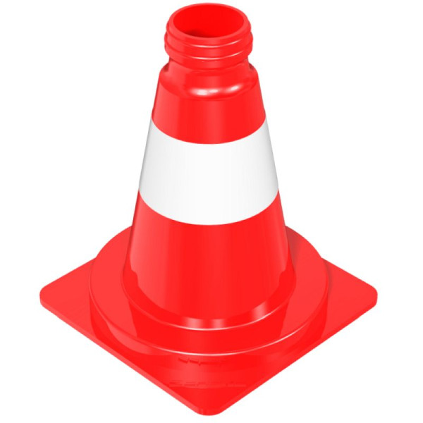 Stone HGS verkeerskegel van PVC, hoogte 200 mm, oranjewit, daglicht, 12349